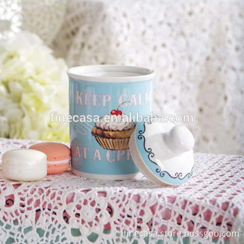 180CC Elegant New Bone China Small Airtight Container of Sweet Cup Cake